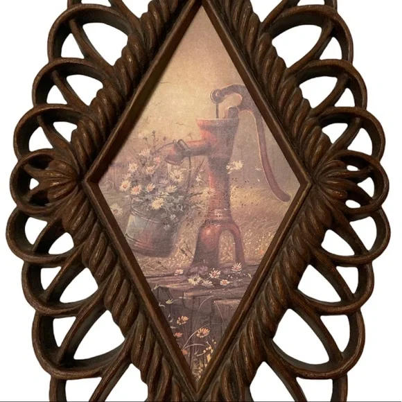 Vintage Burwood Wall Art 1975 - Set of 3 Cottage Chic Hangings - Picture 3 of 5